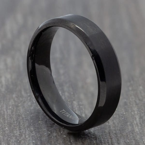 womens black wedding ring