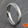 Silver Titanium Brushed Court Ring – 4mm, 6mm, 8mm