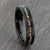 Opal Inlay Black 4mm Tungsten Ring