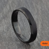 Matte Black Court Ring with Polished Bevelled Edges – 4mm, 6mm, 8mm
