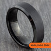Matte Black Court Ring with Polished Bevelled Edges – 4mm, 6mm, 8mm