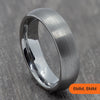 Grey Tungsten Brushed Court Ring – 6mm, 8mm