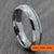 Silver Tungsten Court Ring with Meteorite Inlay – 4mm, 6mm, 8mm