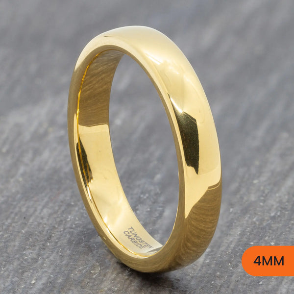 Classic Gold Tungsten Court Ring – 2mm, 3mm, 4mm, 6mm, 8mm