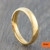Gold Titanium Polished Court Ring – 4mm, 6mm