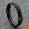 Black Titanium Polished Court Ring – 4mm, 6mm, 8mm
