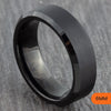 Matte Black Court Ring with Polished Bevelled Edges – 4mm, 6mm, 8mm