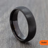 Black Tungsten Brushed Court Ring – 6mm, 8mm