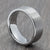 Silver 8mm Brushed Tungsten Ring