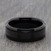 Black Two Tone 8mm Tungsten Ring