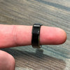 Black Tungsten Ring with Silver Edges