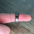 Silver & Rose Gold Tungsten Ring with Black Groove