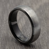 Grey 6mm Tungsten Ring with Black Inner side