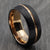Black & Rose Gold 8mm Tungsten Ring