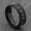 Opal & Brushed Hammered Tungsten Ring