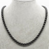 black mens 5mm necklace