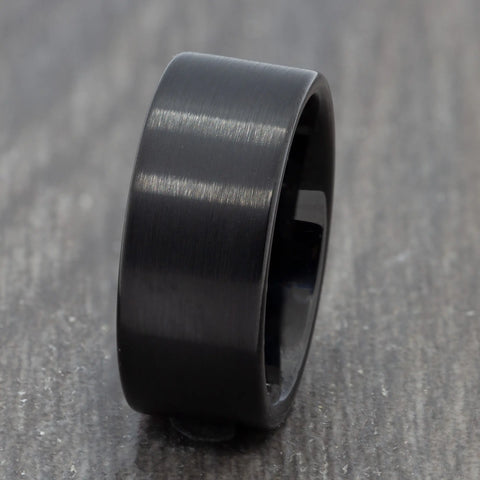 10mm Brushed Black Tungsten Band