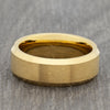 8mm Gold Tungsten Brushed Court Ring