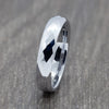 Silver 4mm Faceted Tungsten Ring