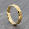 Bevelled Edge 4mm Gold Tungsten Ring