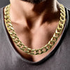 mens 11mm gold curb chain