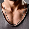 mens 2mm black snake chain