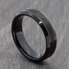 Black Two Tone 6mm Tungsten Ring