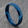 Blue 4mm Polished Titanium Ring