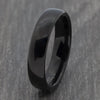 Tungsten Ring 6mm Polished Black Finish