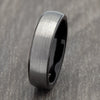 Grey 6mm Tungsten Ring with Black Inner side