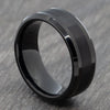 Black Two Tone 8mm Tungsten Ring