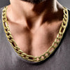 mens gold 10mm figaro chain