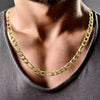 mens gold 6mm figaro chain