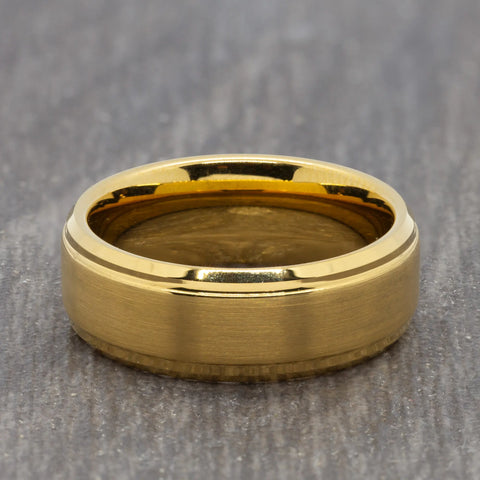 Gold 8mm Tungsten Ring