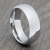 8mm Silver Tungsten Polished Court Ring