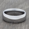 8mm Silver Tungsten Polished Court Ring
