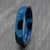 Blue 4mm Polished Titanium Ring
