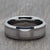 Two Tone 8mm Silver Tungsten Ring
