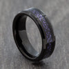 6mm Black Tungsten Ring with Purple Carbon & Celtic Detail