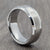 Two Tone 8mm Silver Tungsten Ring