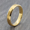 Bevelled Edge 4mm Gold Tungsten Ring