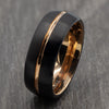 Black & Rose Gold 8mm Tungsten Ring
