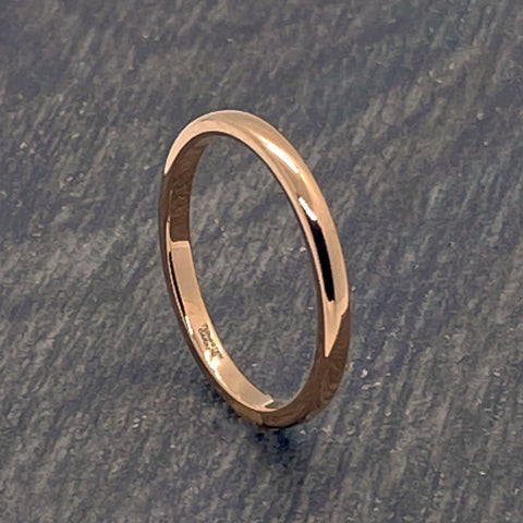 2mm rose gold ring