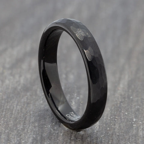 4mm black tungsten ring