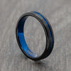 4mm black tungsten ring