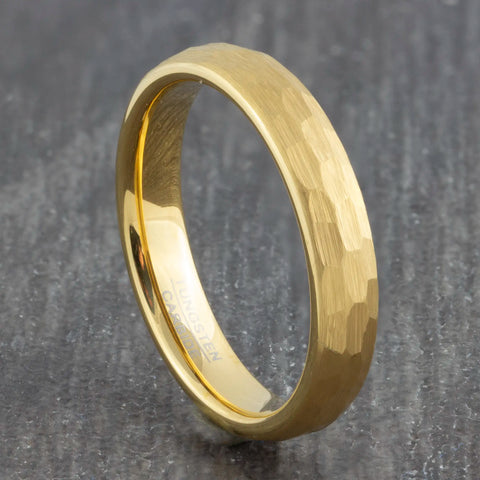 4mm gold mens tungsten ring