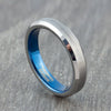 4mm silver tungsten ring