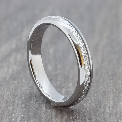 4mm silver tungsten ring
