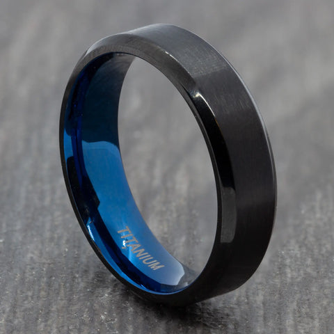 6mm black titanium ring