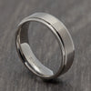 6mm silver titanium ring